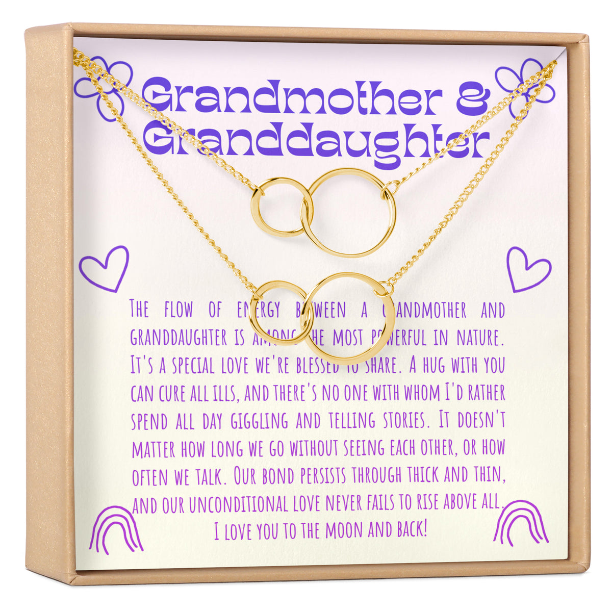 Grandmother &amp; Granddaughter Necklace, Multiple Styles