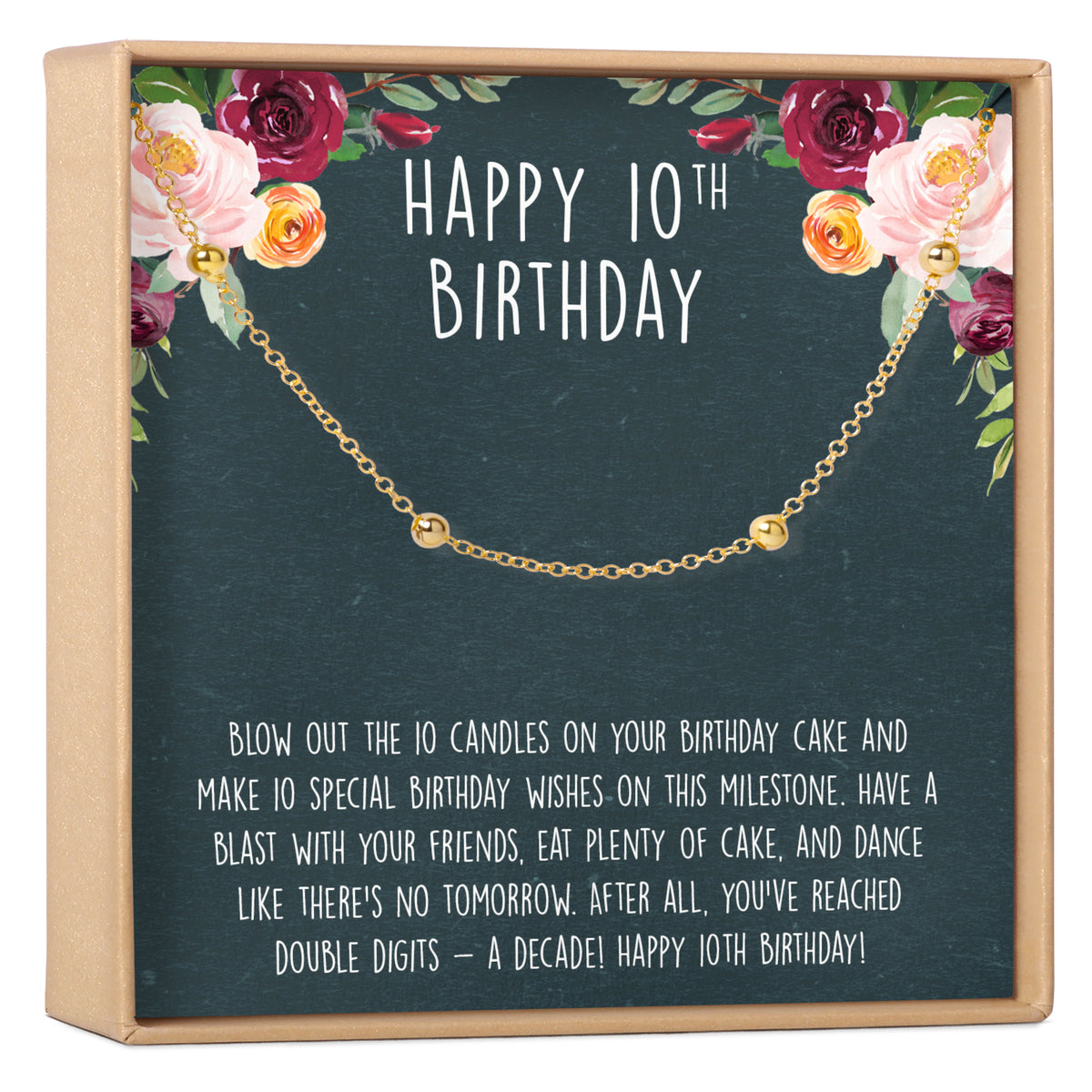 10th Birthday Gift Dot Bracelet
