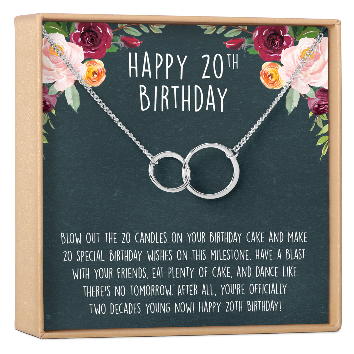 20th Birthday Necklace, Multiple Styles