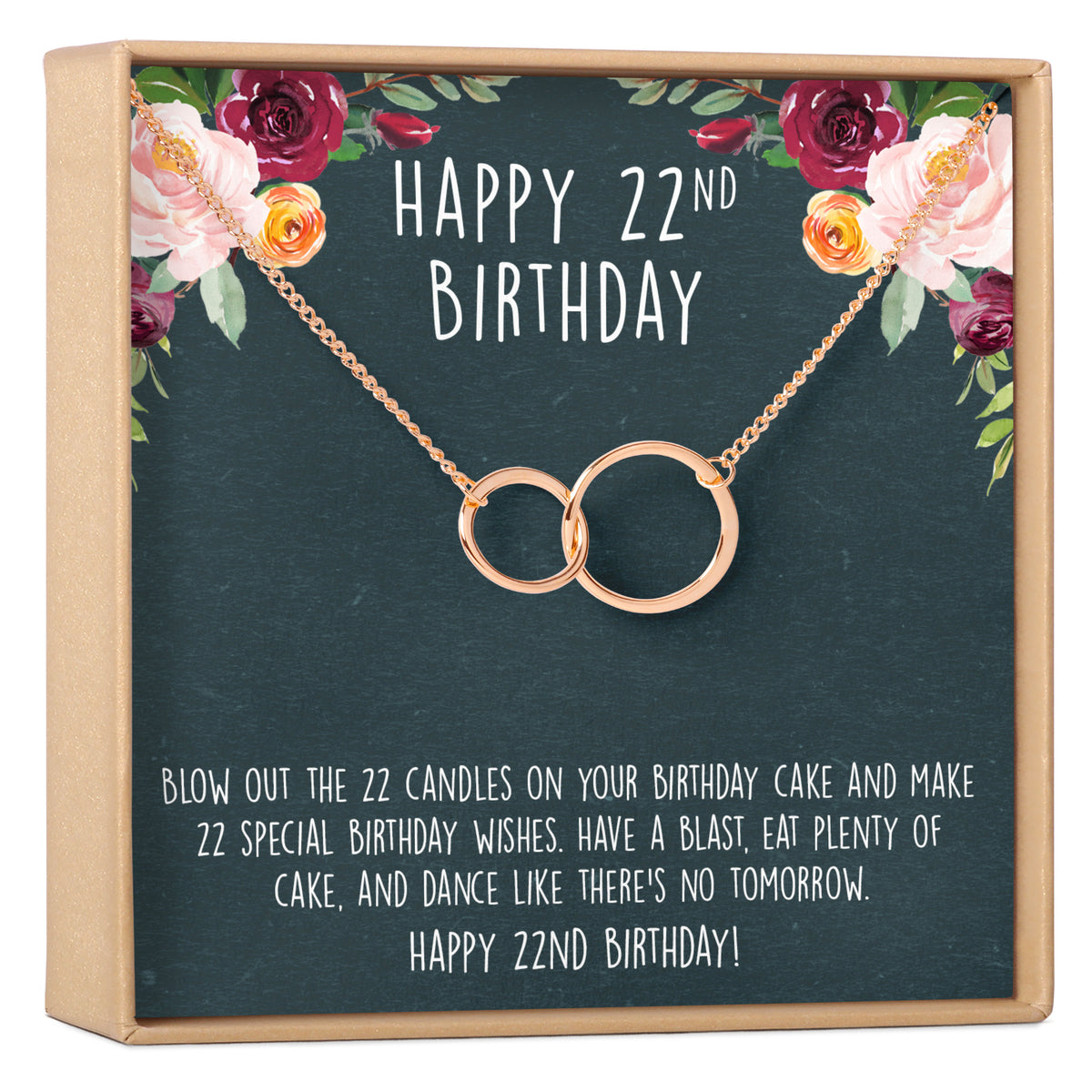 22nd Birthday Necklace, Multiple Styles