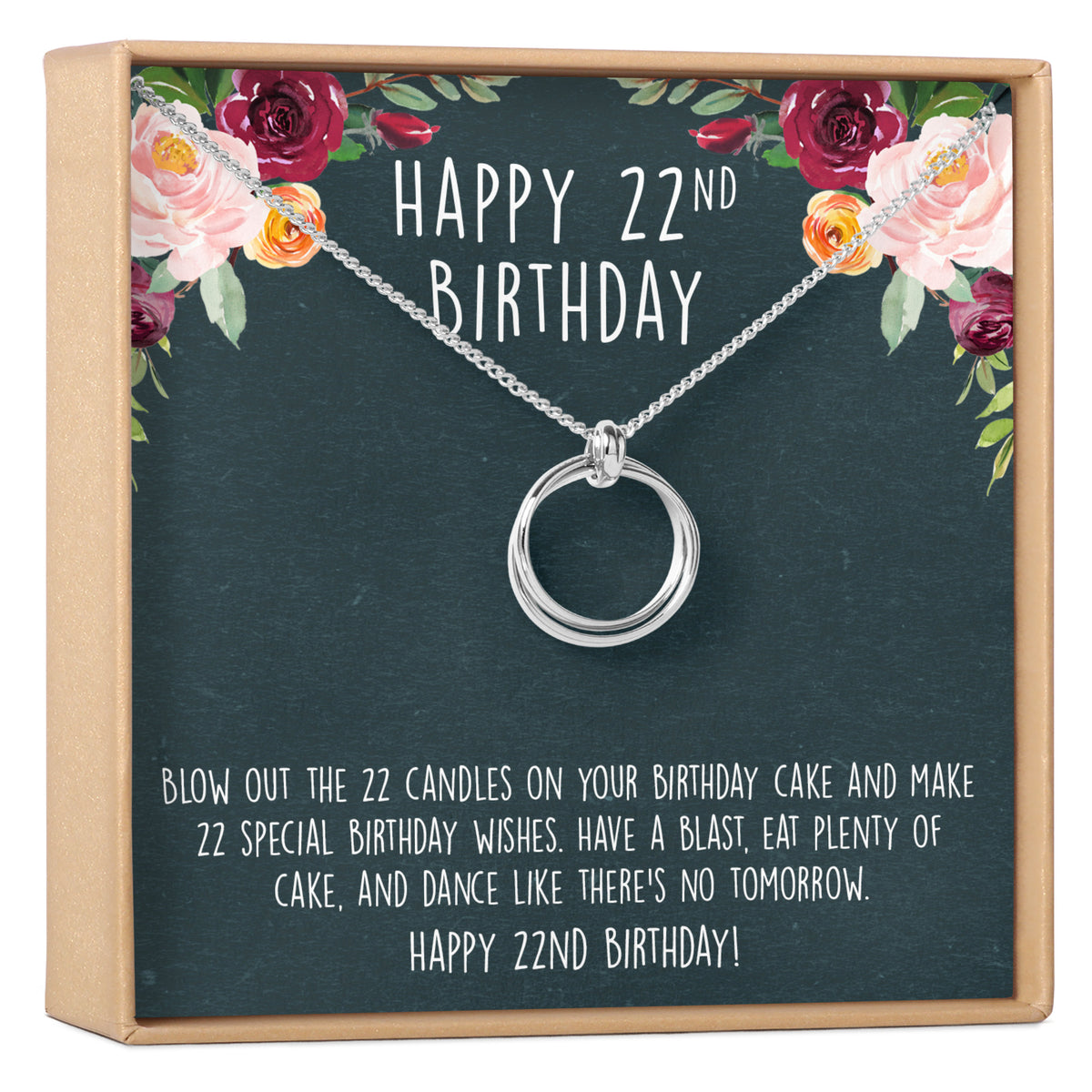 22nd Birthday Necklace, Multiple Styles