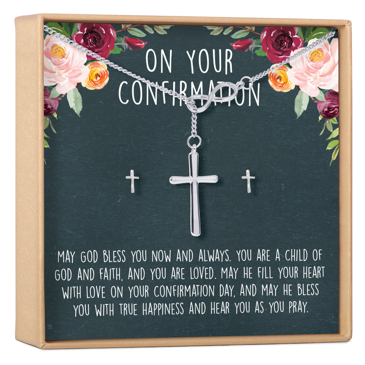 Confirmation Cross Earring and Necklace Set Jewelry Set
