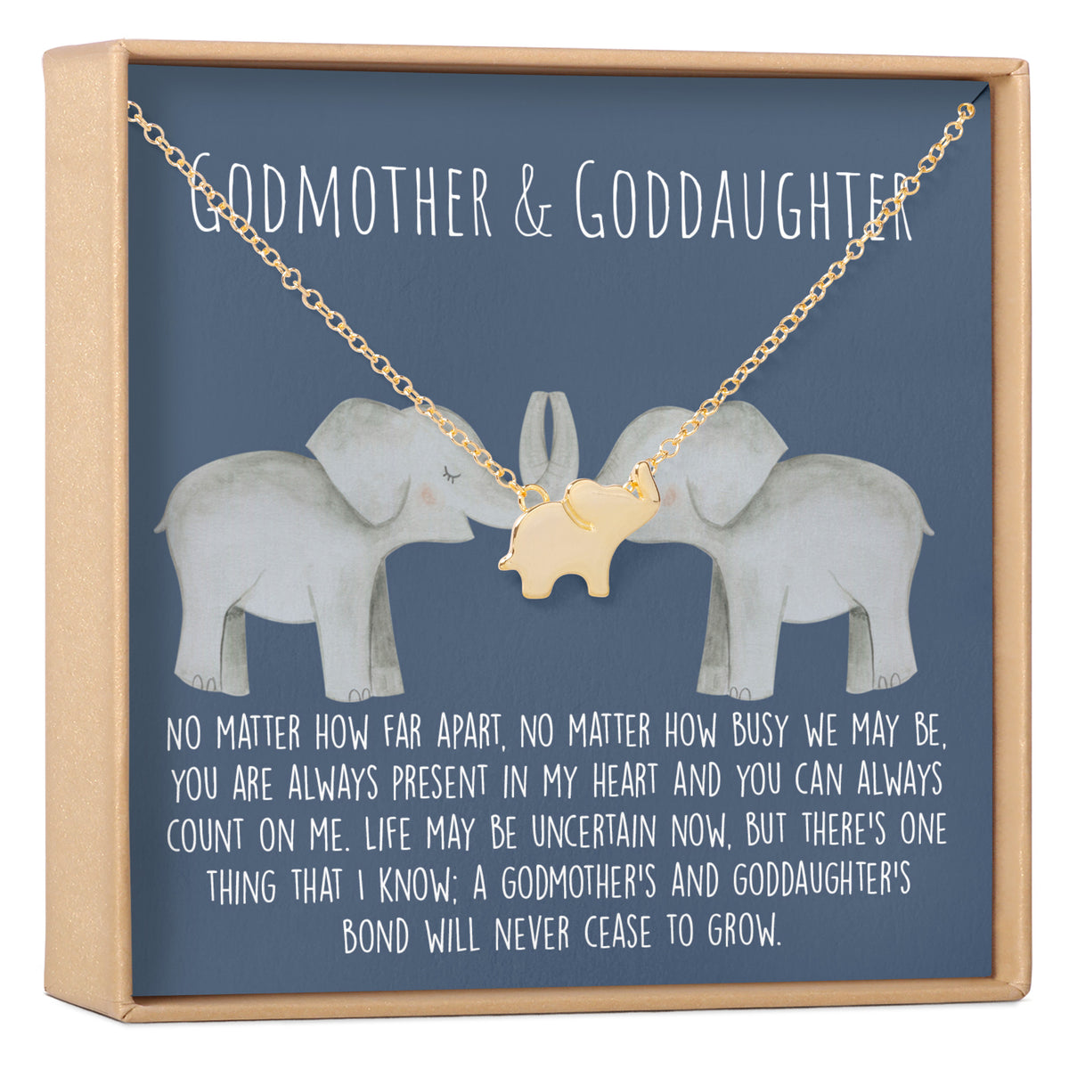 Godmother-Goddaughter Elephant Necklace