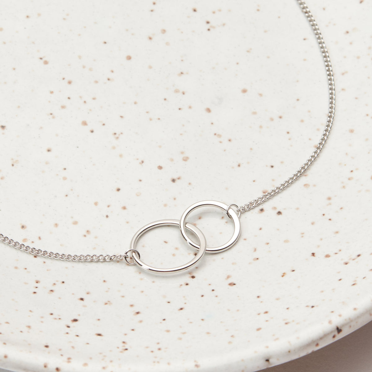 Mother and Son Double Circles Necklace