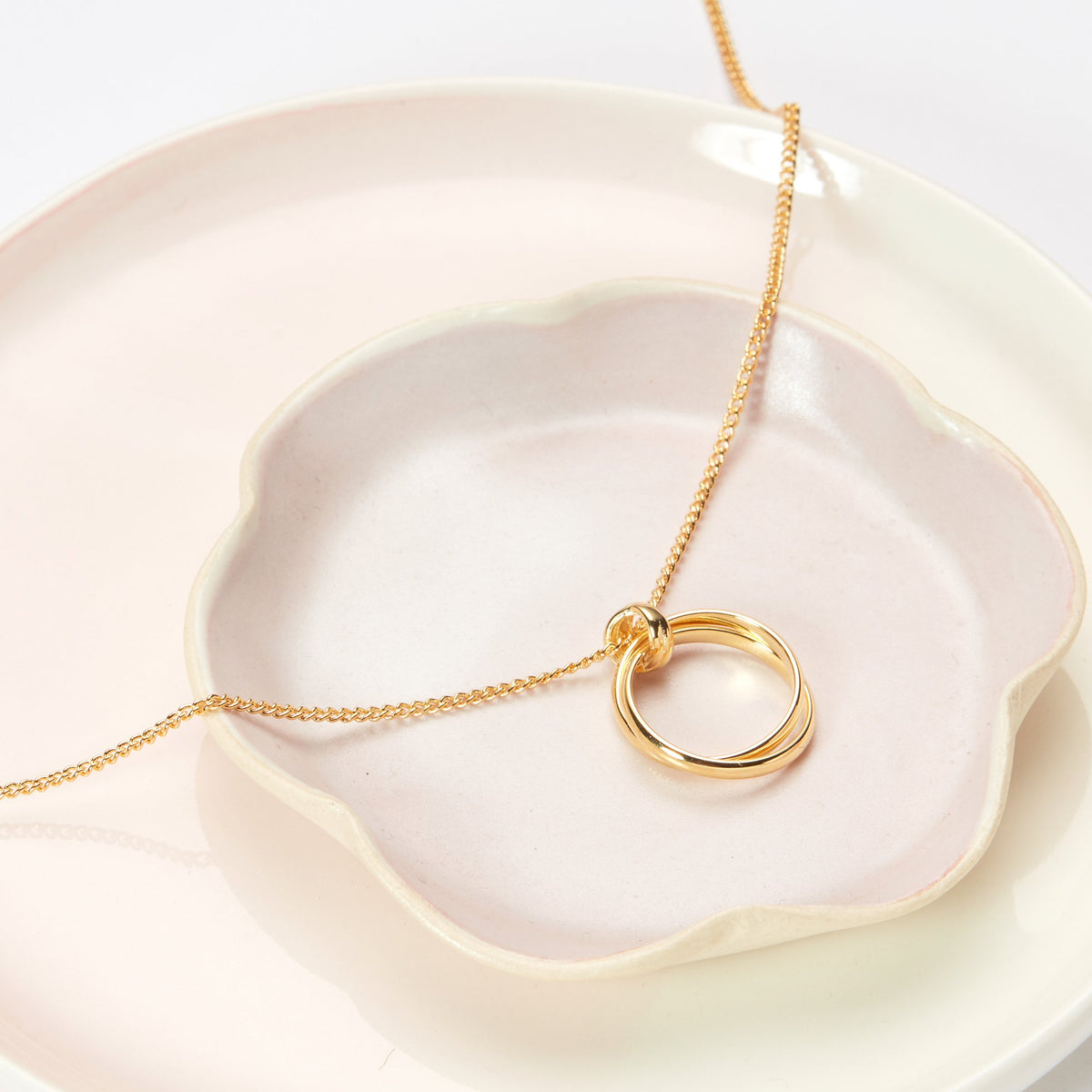 Mother &amp; Daughter Linked Circles Necklace