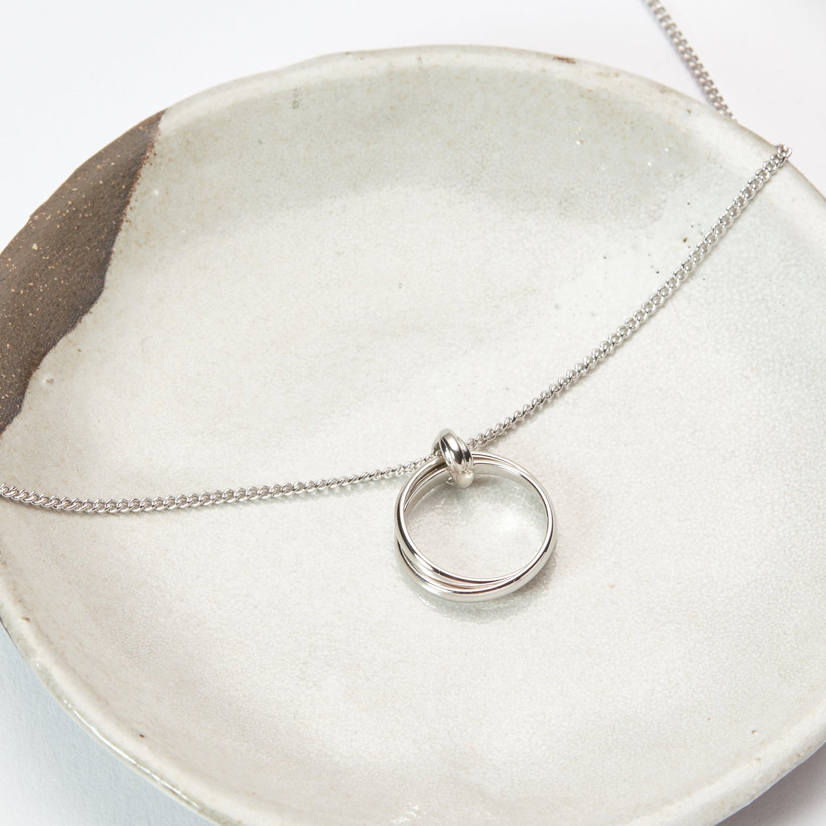 Mother and Son Linked Circles Necklace