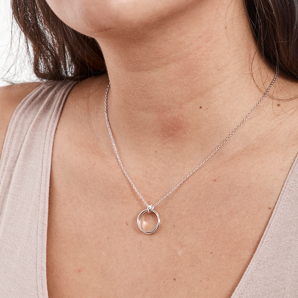 Christmas Gifts for Employee Appreciation Linked Circles Necklace