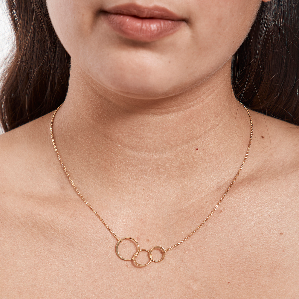 Sister of the Groom Triple Circles Necklace