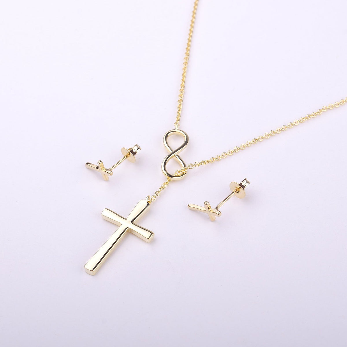 Christmas Gift Esthetician Cross earring and Necklace Set Jewelry Set