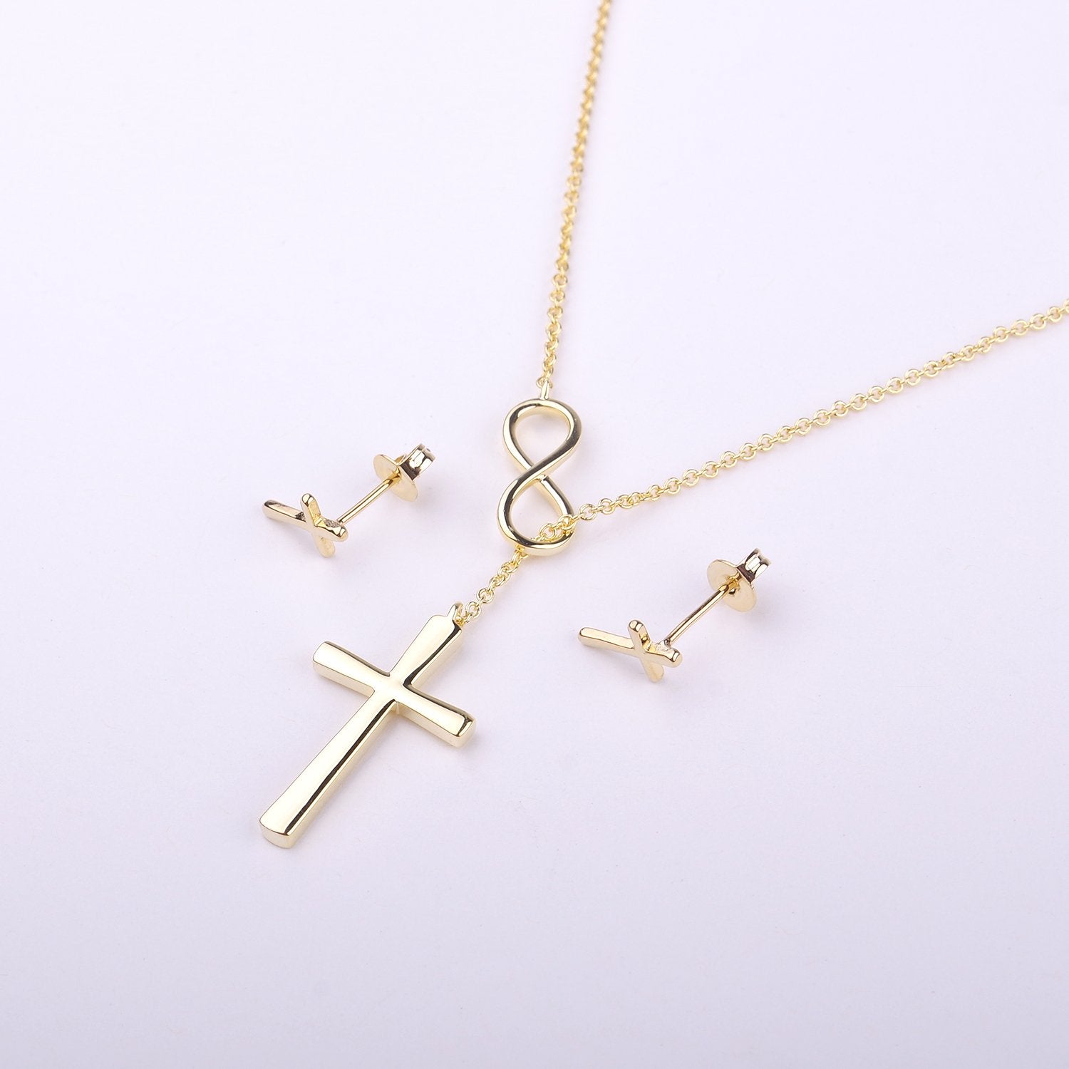  boxed-gifts Men's Gold Crosses Religious Red Novelty
