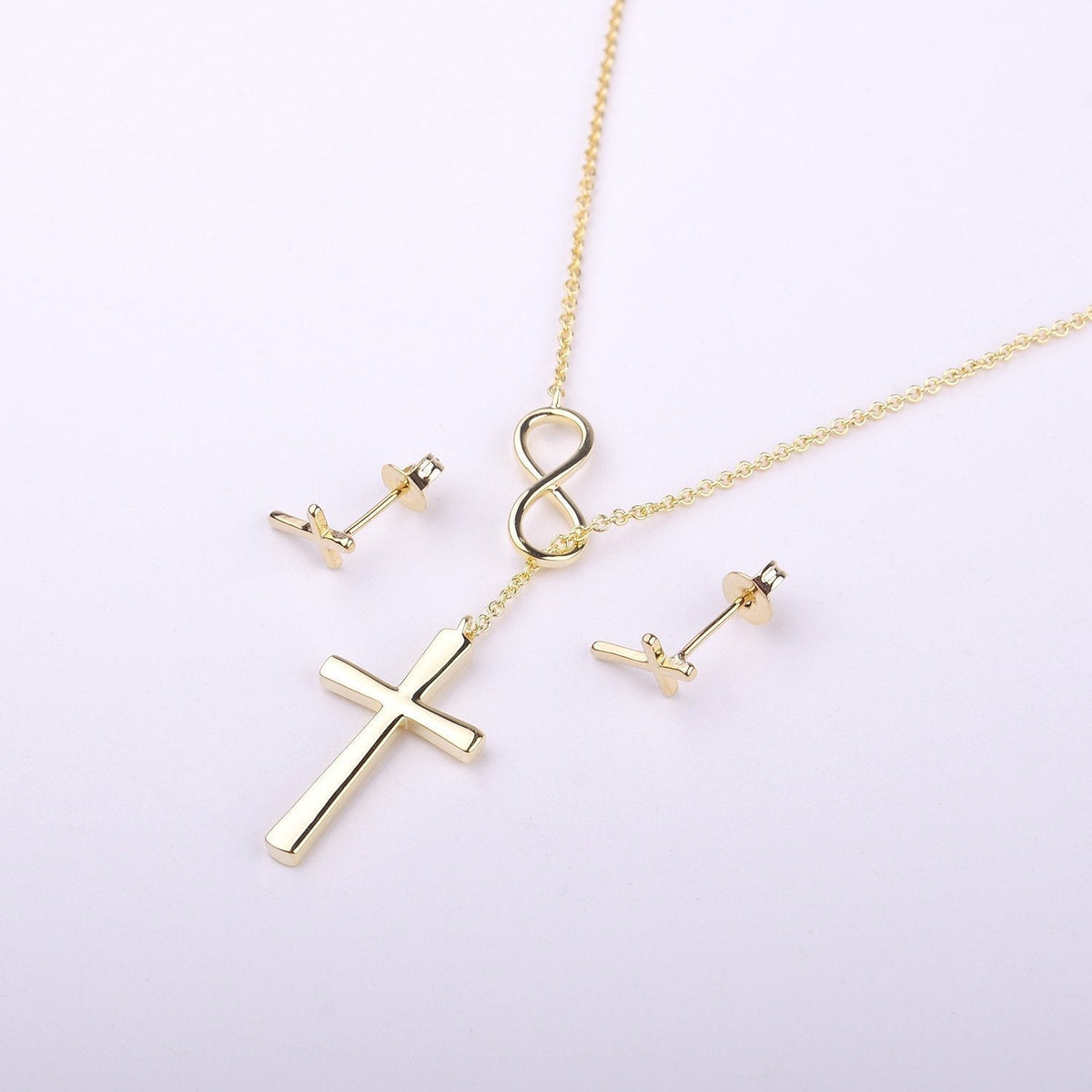 Confirmation Cross earring and Necklace Set Jewelry Set