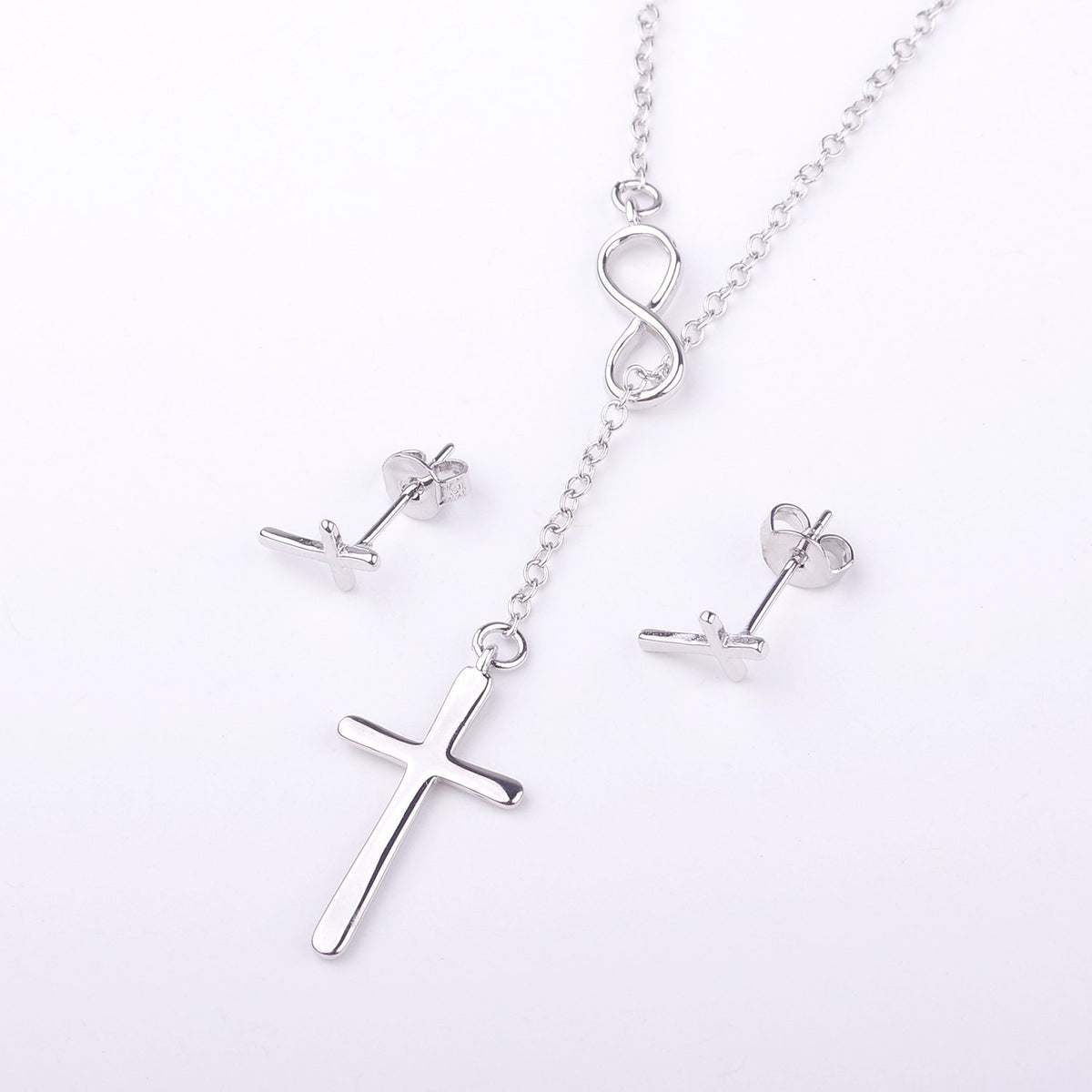 Christmas Gift for Music Teacher Cross earring and Necklace Set Jewelry Set
