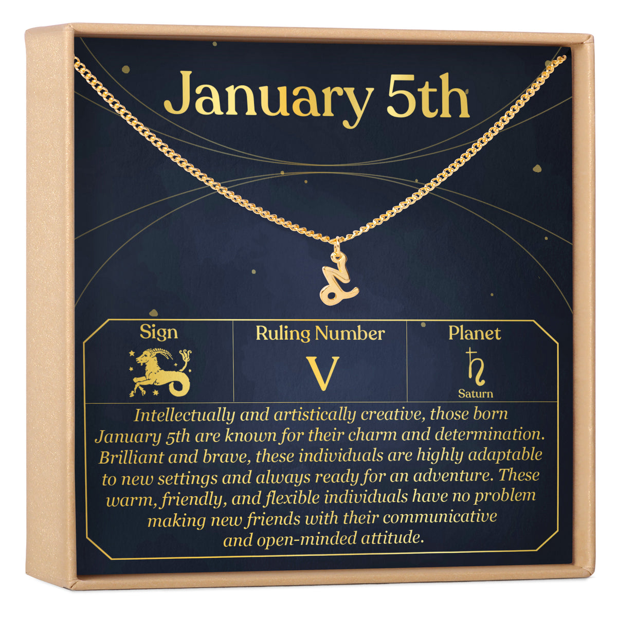 January 5th Capricorn Necklace