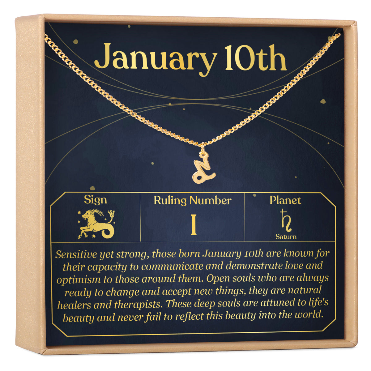January 10th Capricorn Necklace