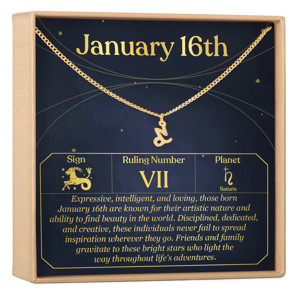 January 16th Capricorn Necklace