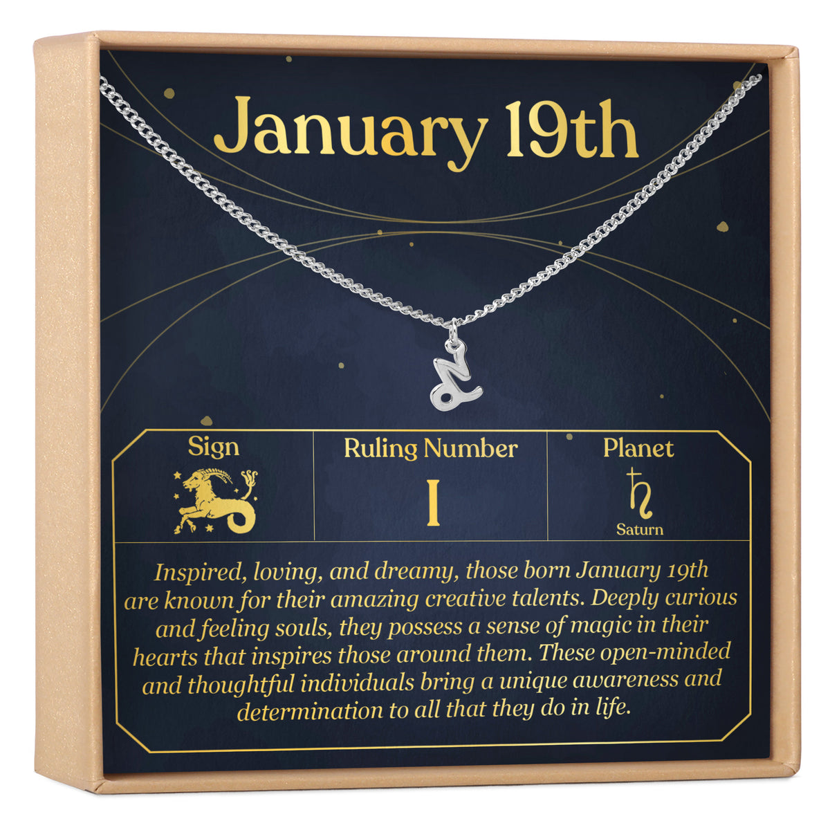 January 19th Capricorn Necklace