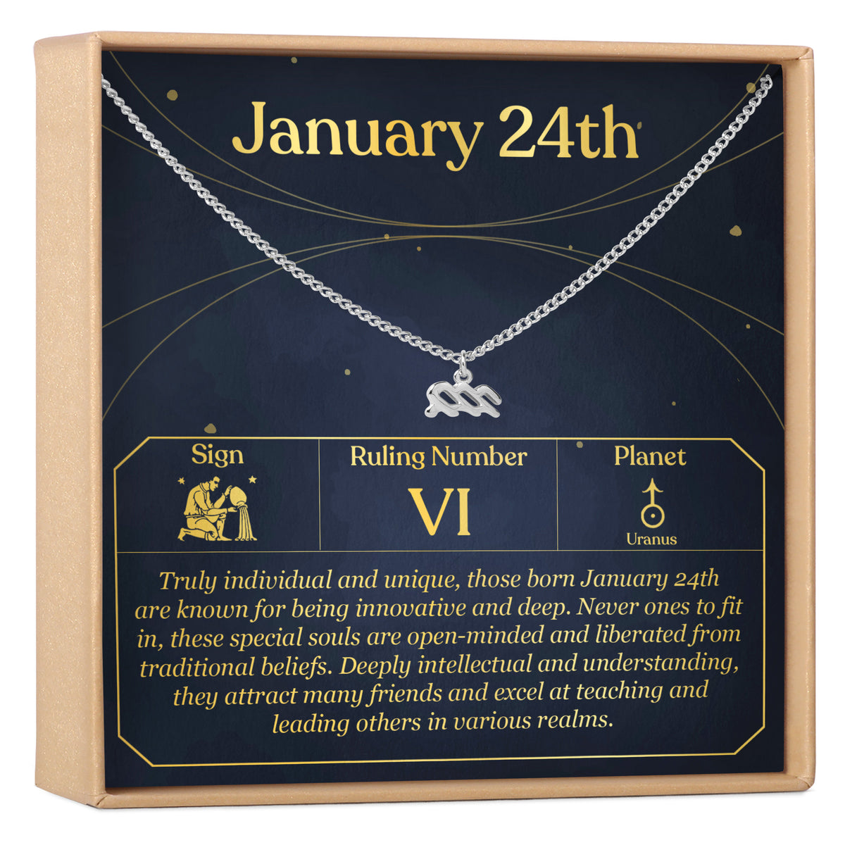 January 24th Aquarius Necklace