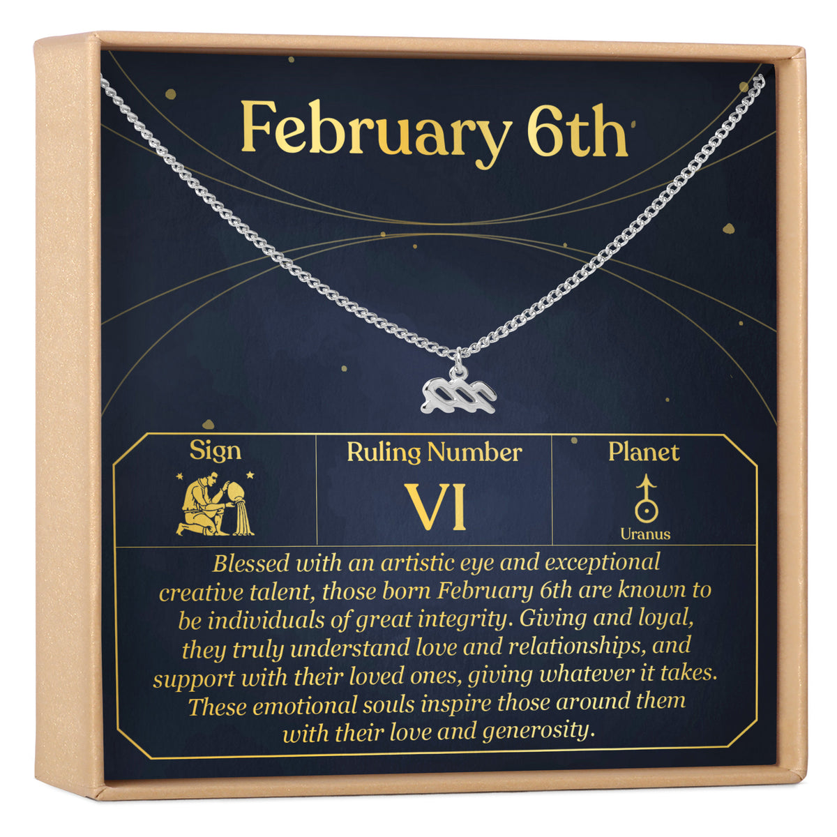 February 6th Aquarius Necklace