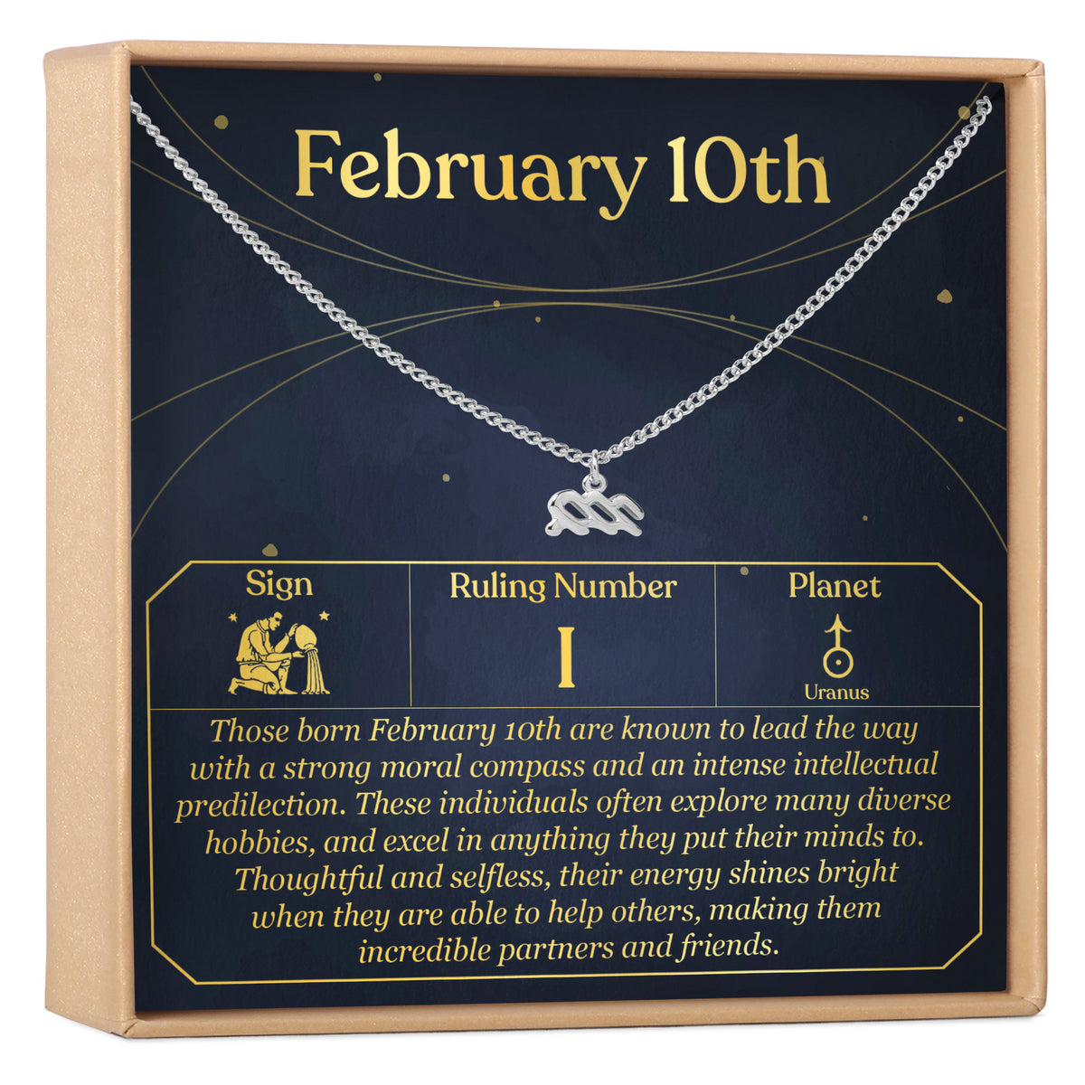 February 10th Aquarius Necklace