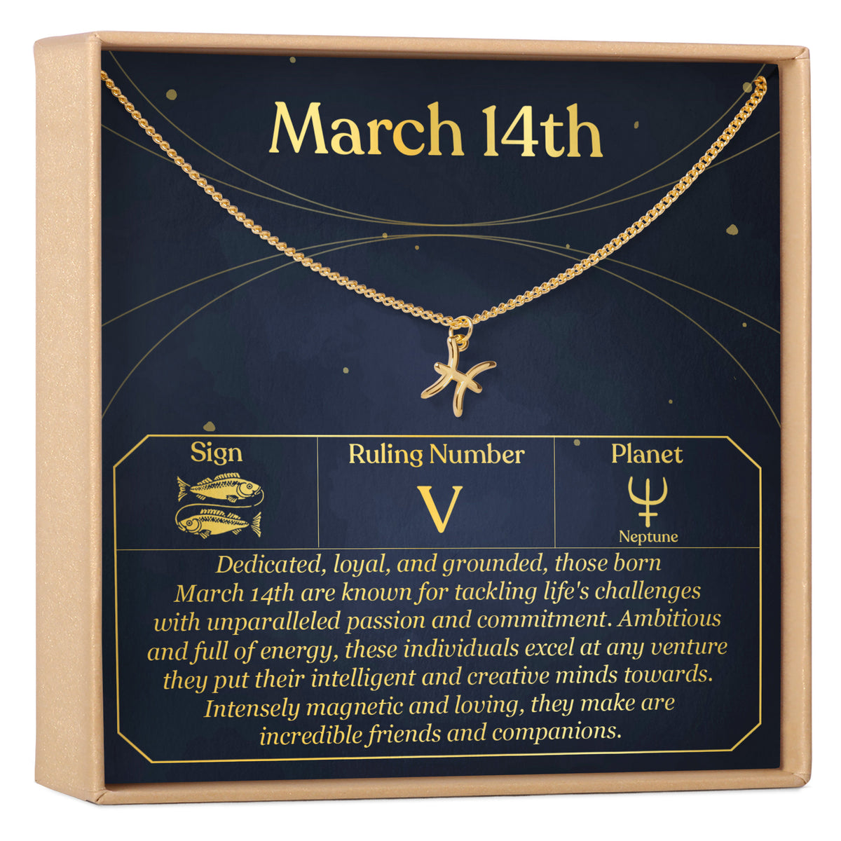March 14th Pisces Necklace