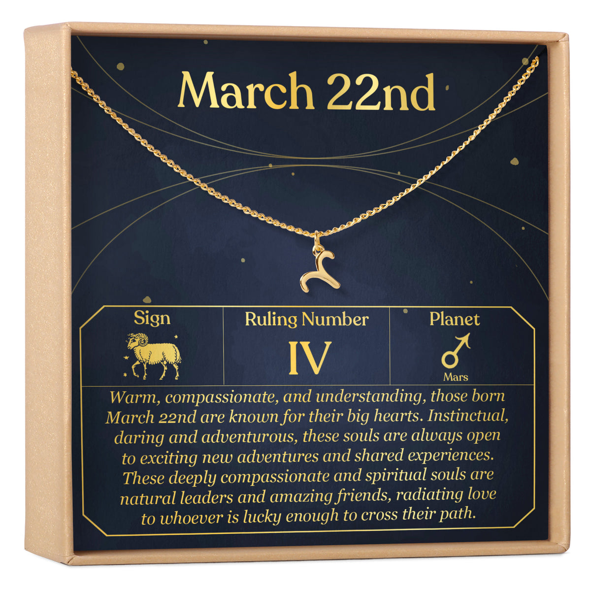 March 22nd Aries Necklace