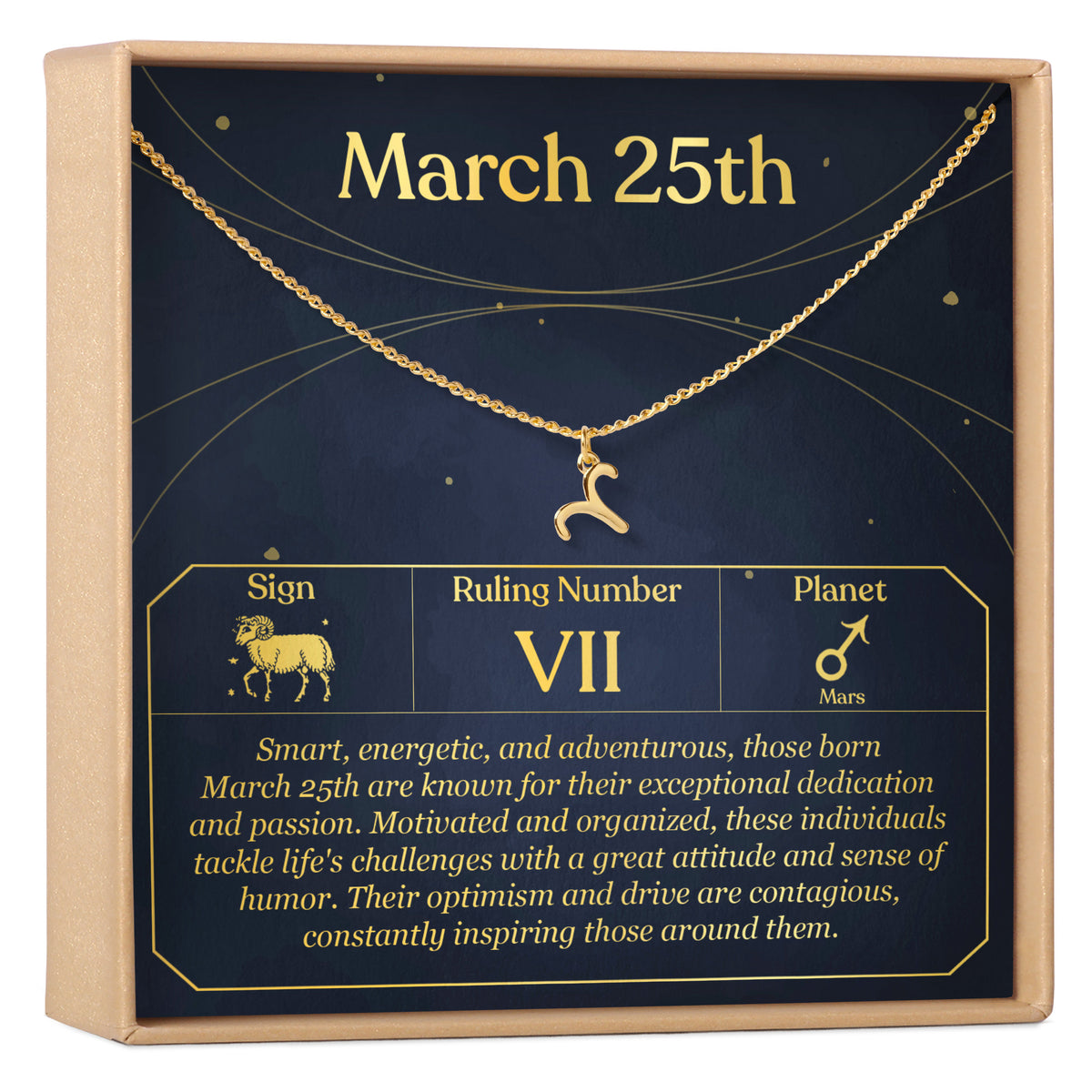 March 25th Aries Necklace