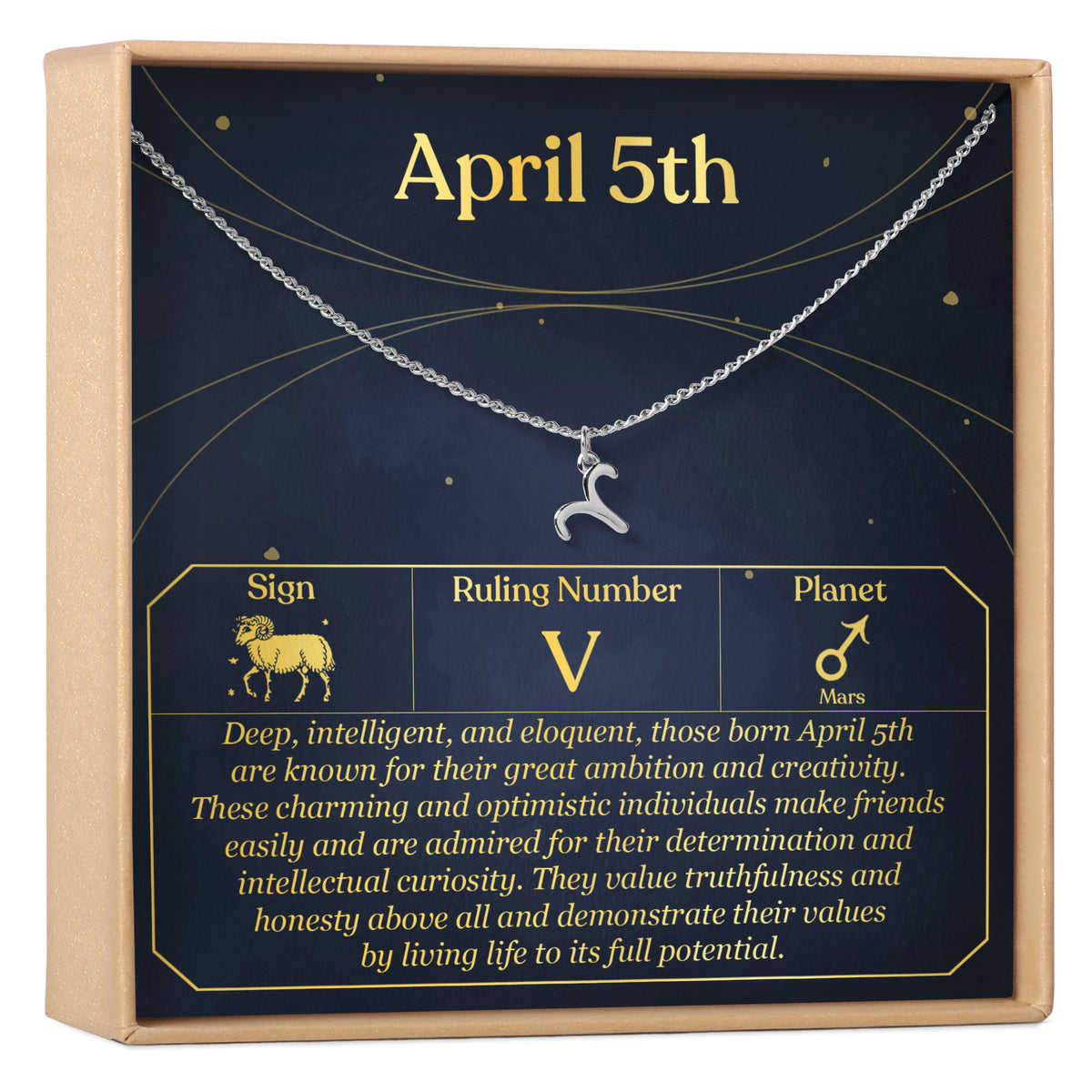 April 5th Aries Necklace