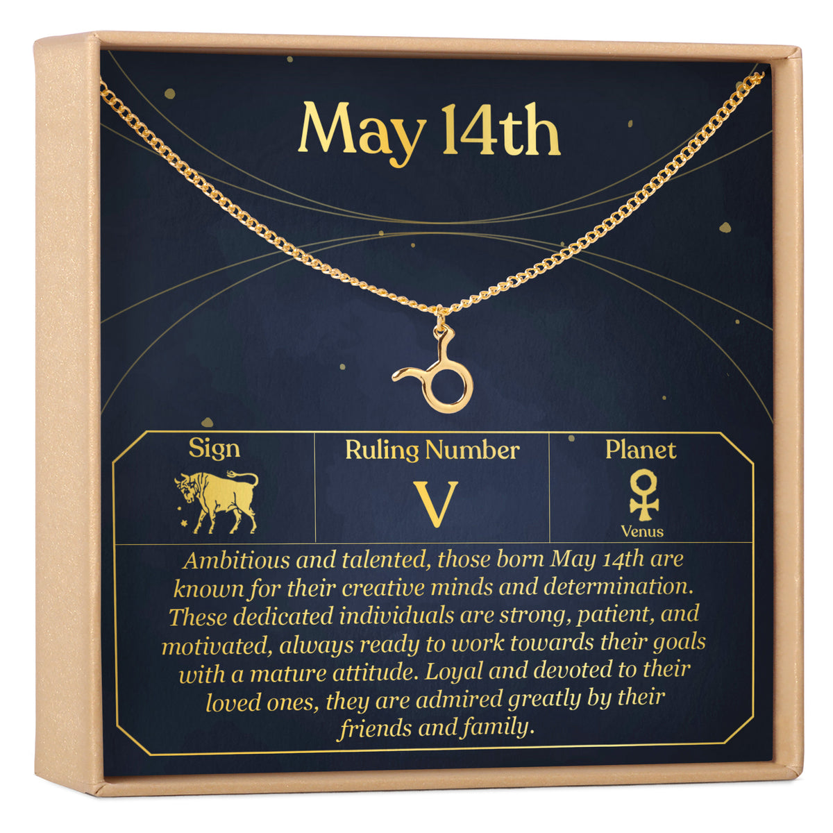 May 14th Taurus Necklace