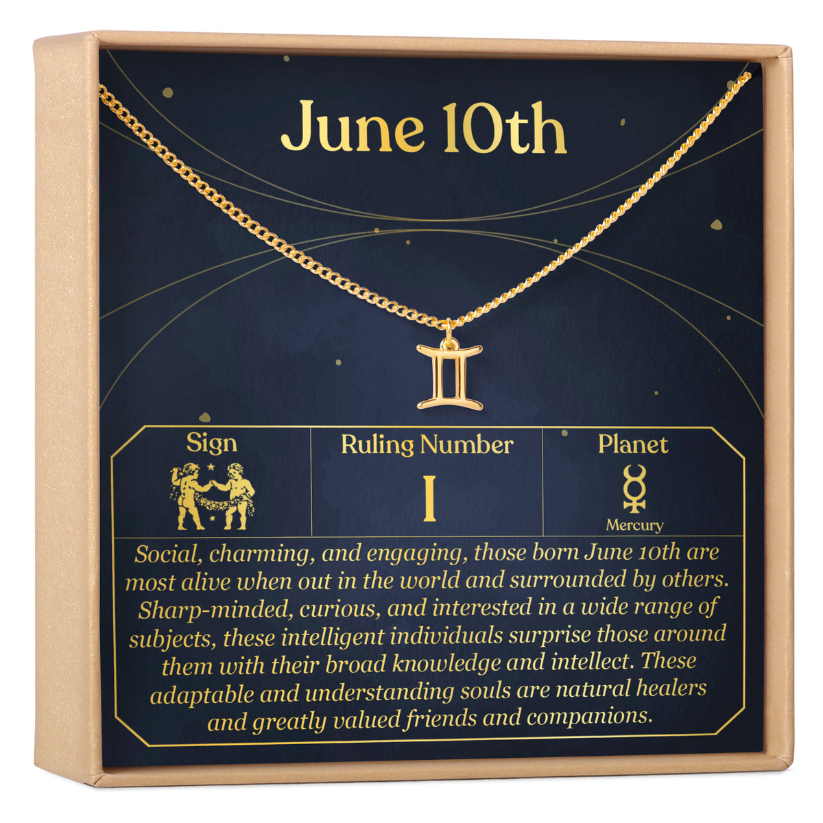 June 10th Gemini Necklace