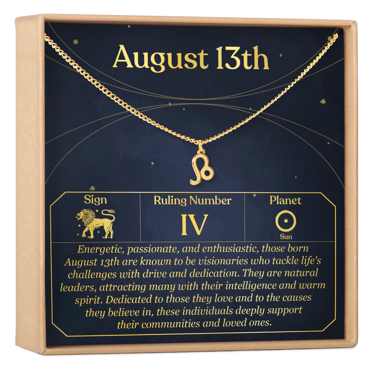 August 13th Leo Necklace