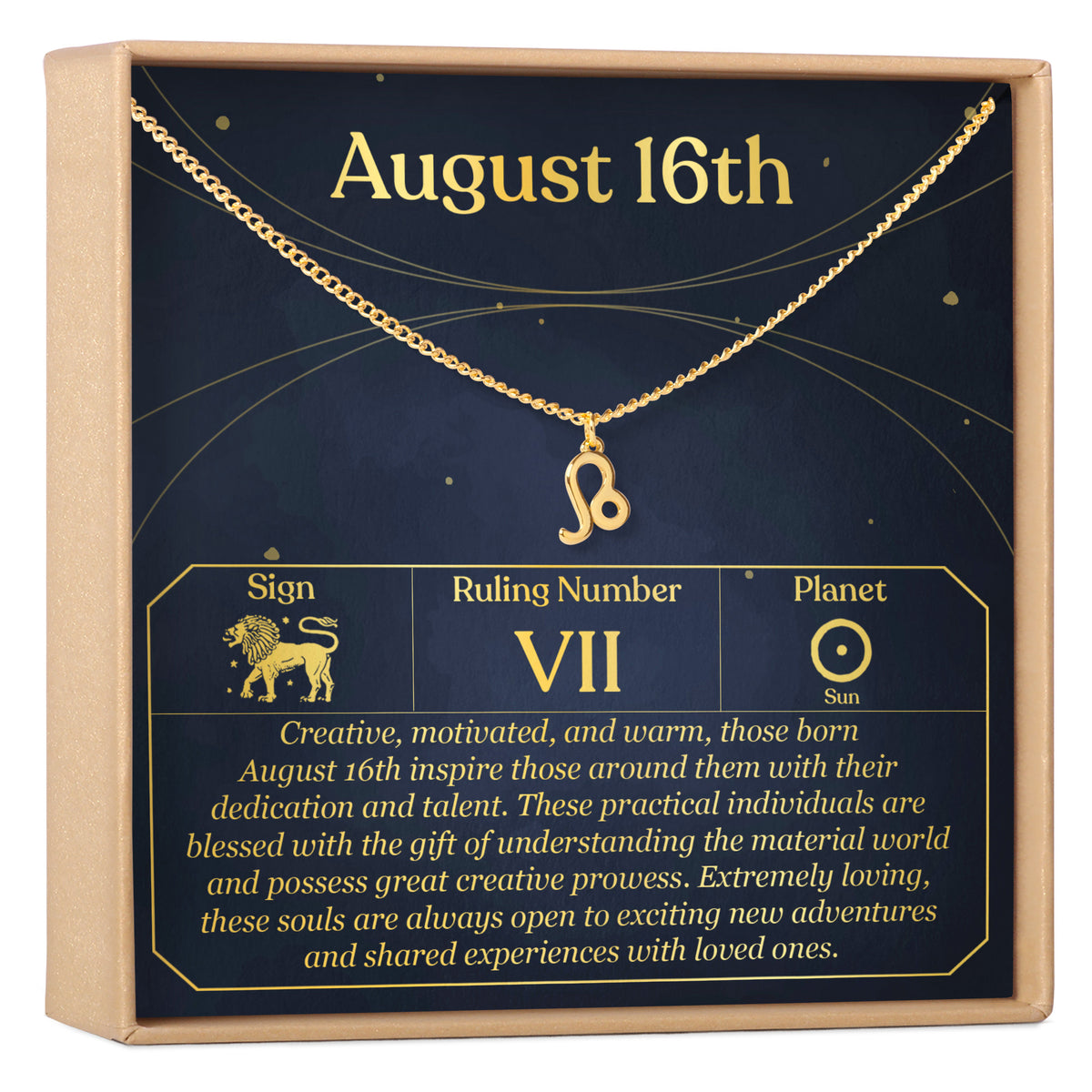 August 16th Leo Necklace