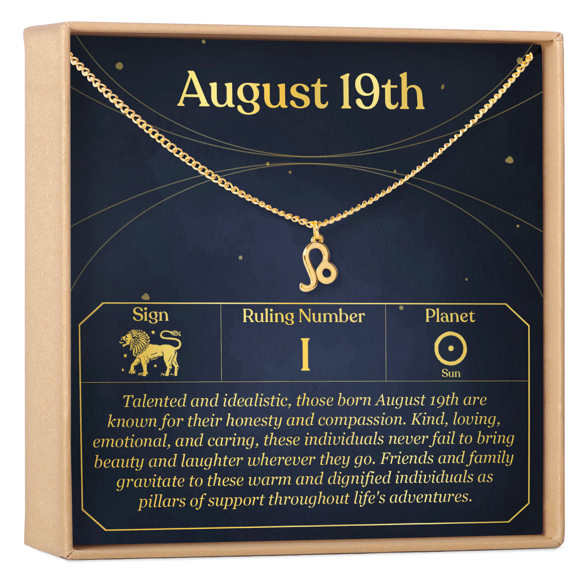 August 19th Leo Necklace