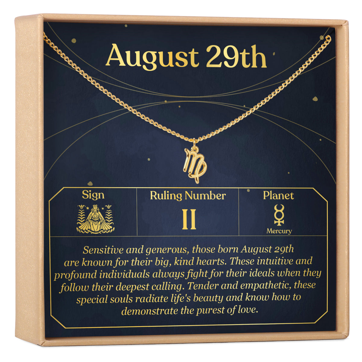 August 29th Virgo Necklace