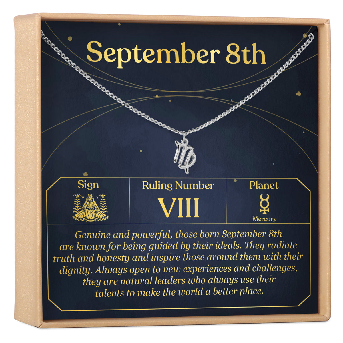 September 8th Virgo Necklace