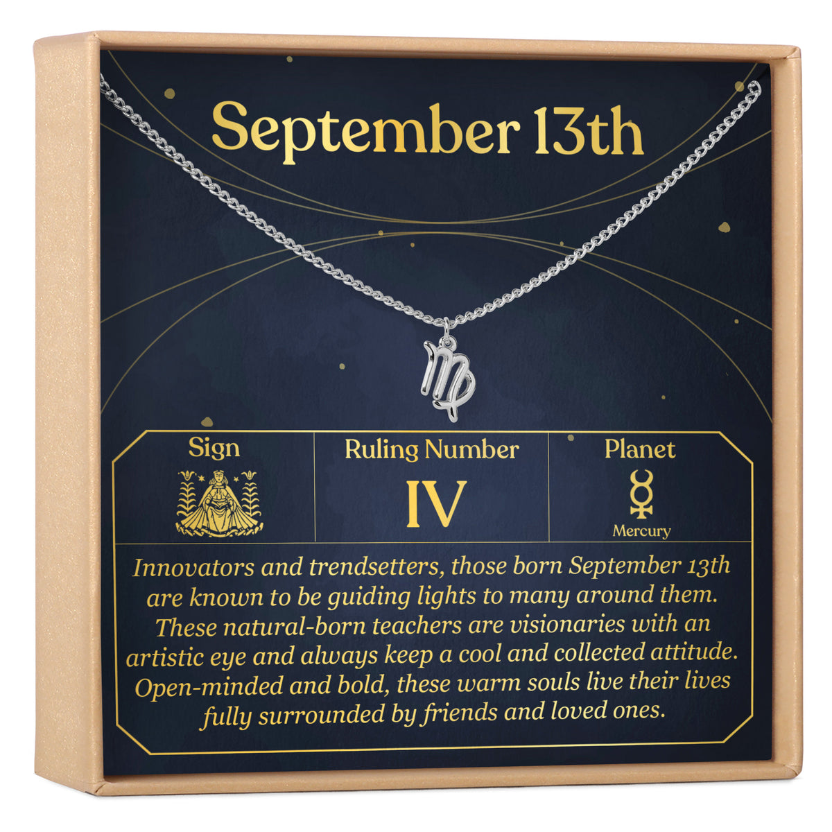 September 13th Virgo Necklace