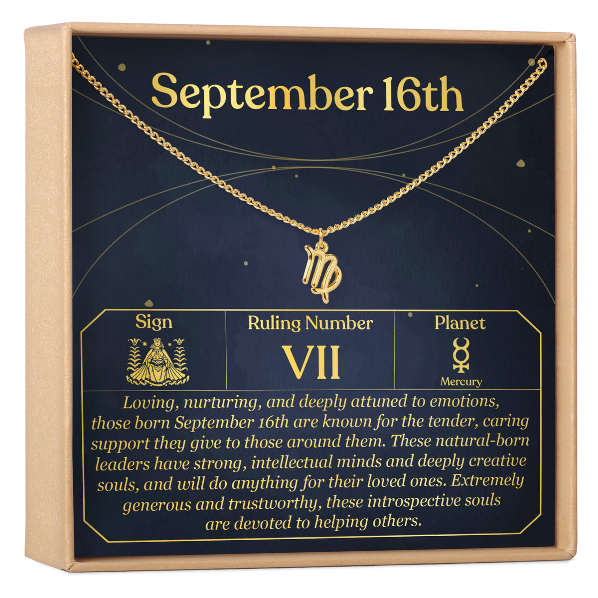 September 16th Virgo Necklace