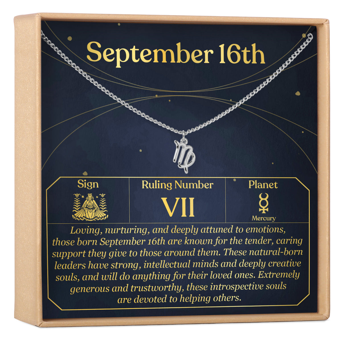 September 16th Virgo Necklace