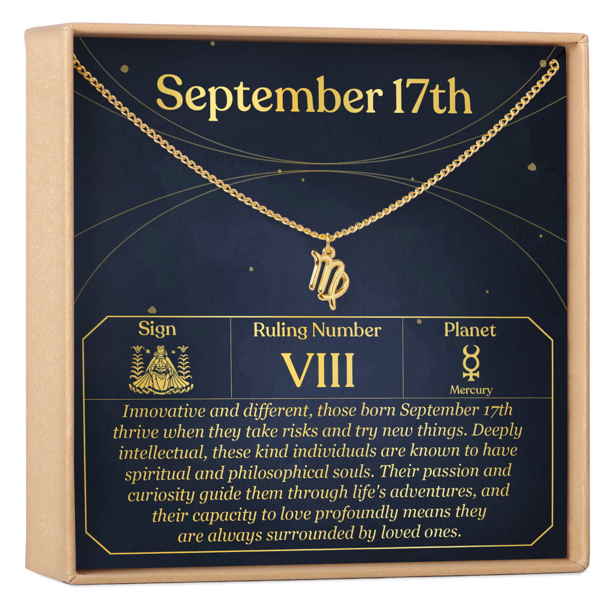 September 17th Virgo Necklace