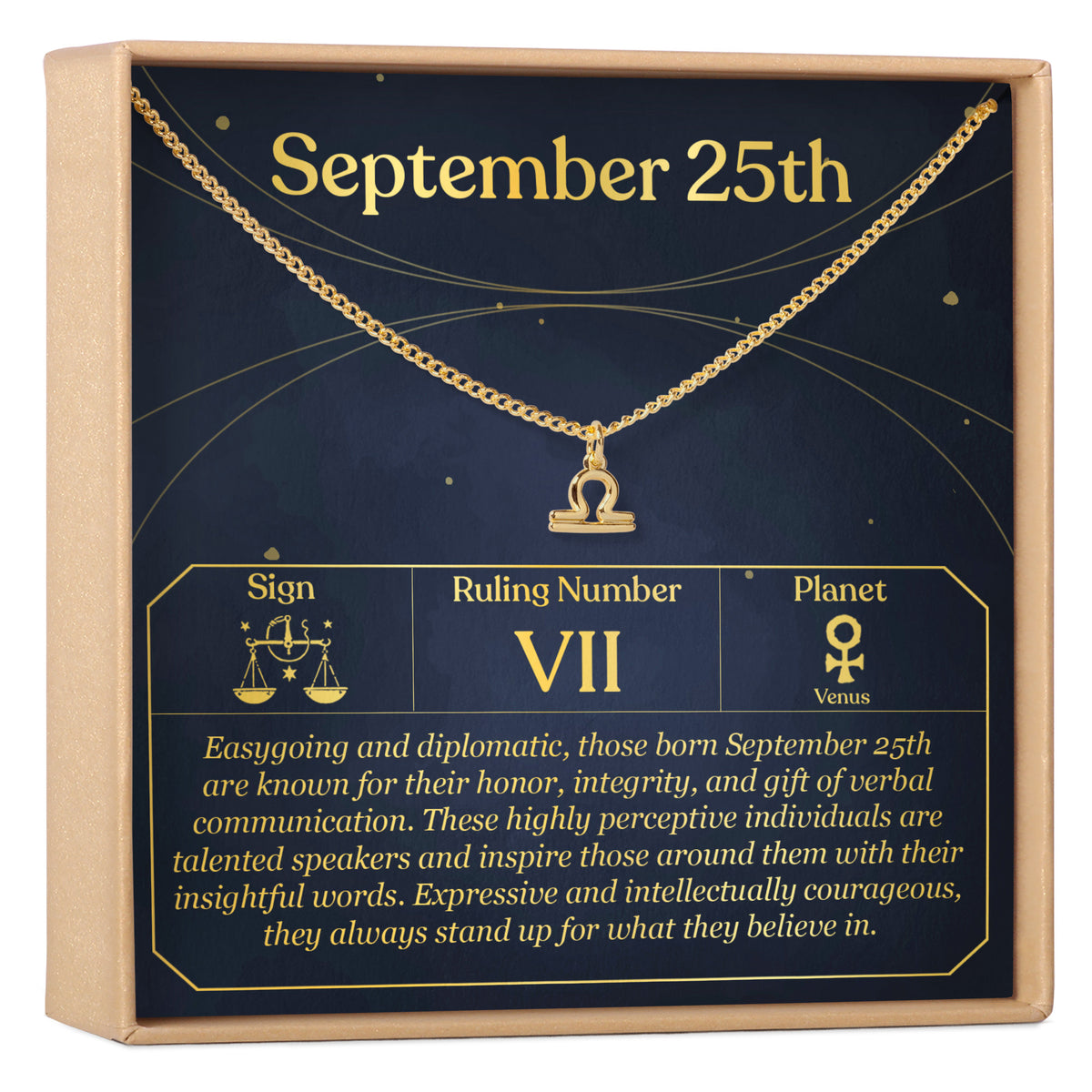 September 25th Libra Necklace
