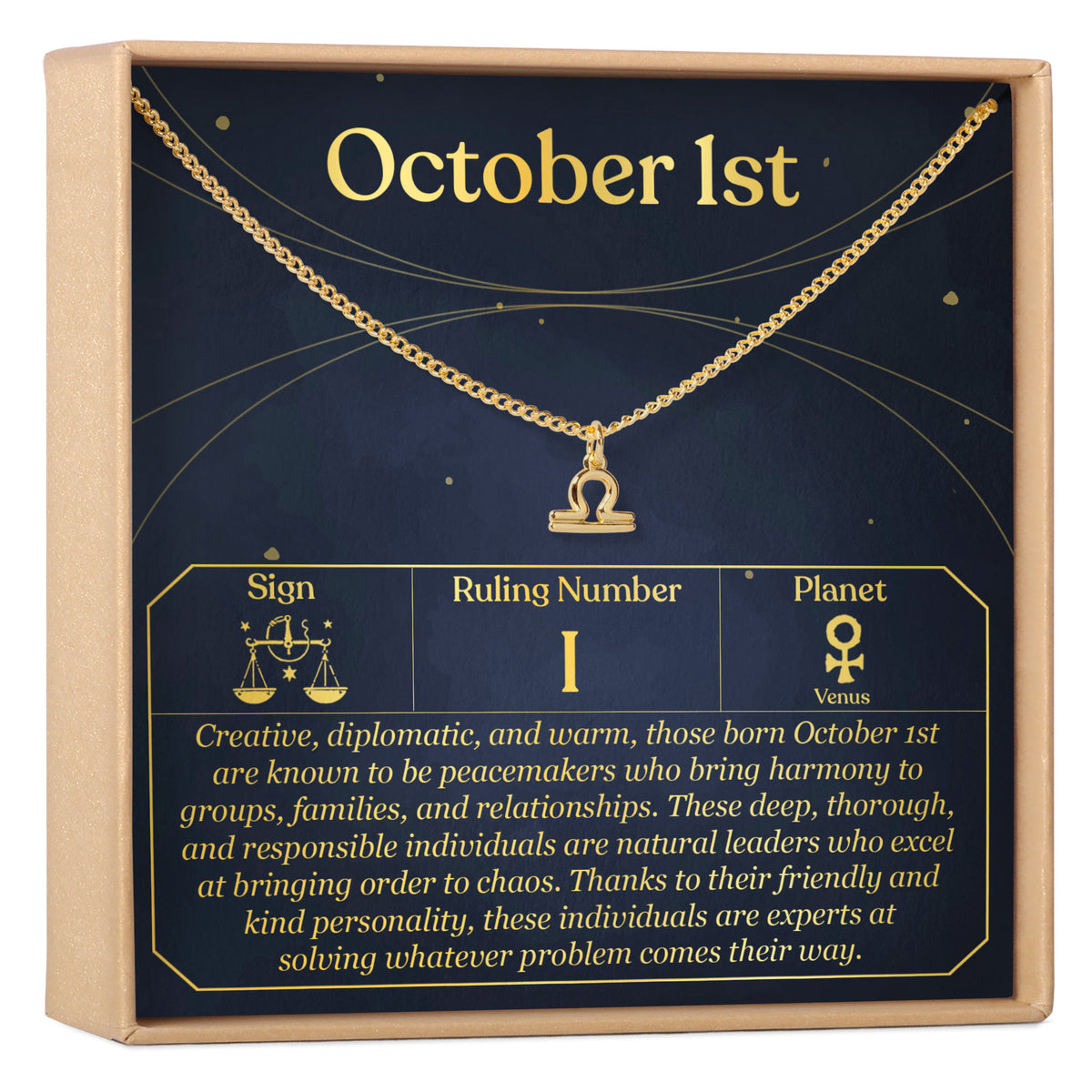 October 1st Libra Necklace