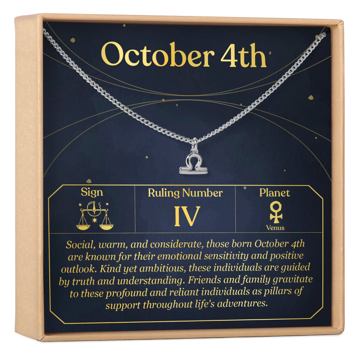 October 4th Libra Necklace