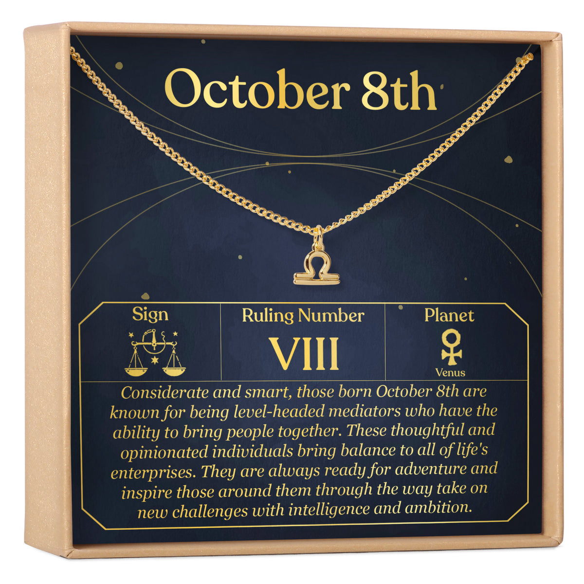 October 8th Libra Necklace