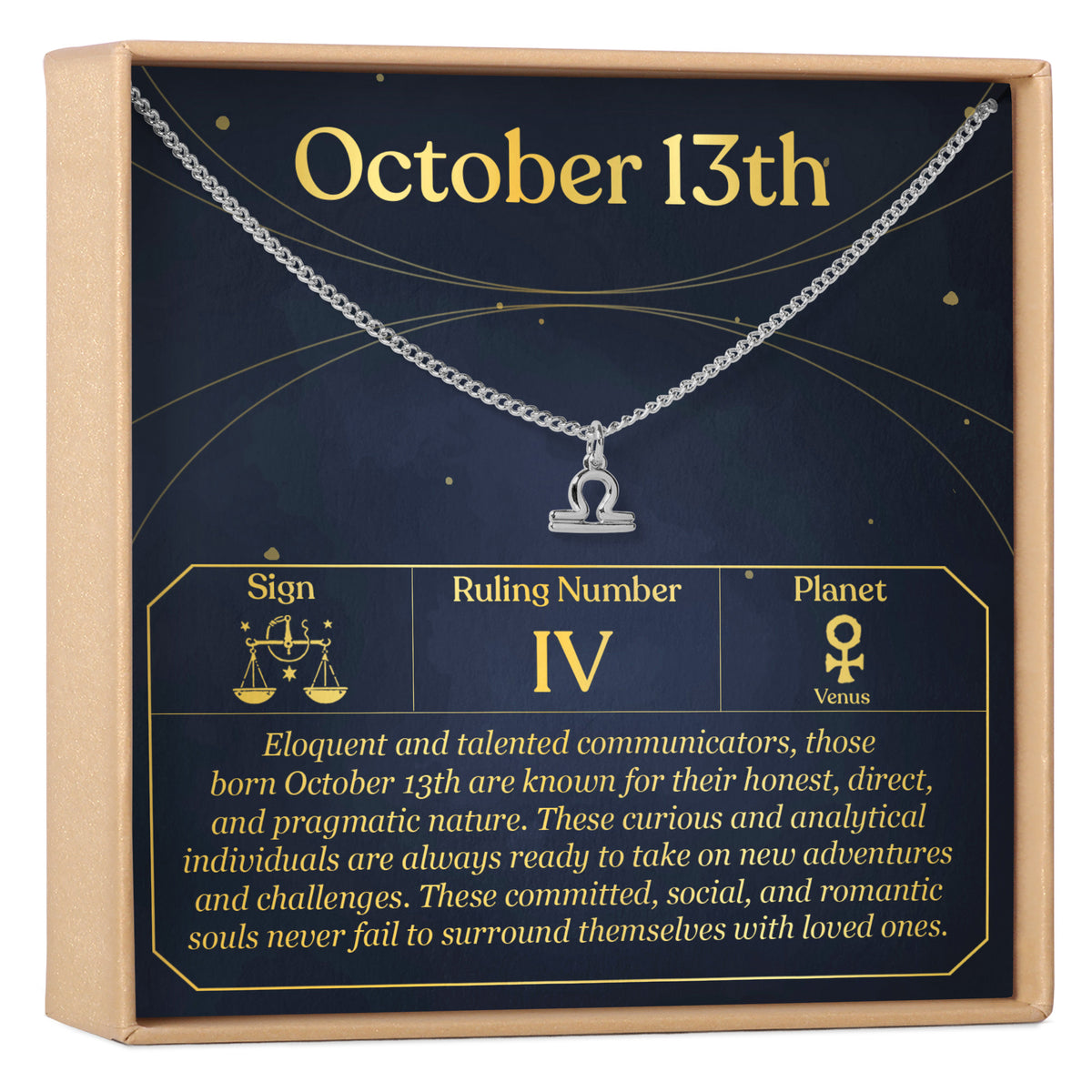 October 13th Libra Necklace