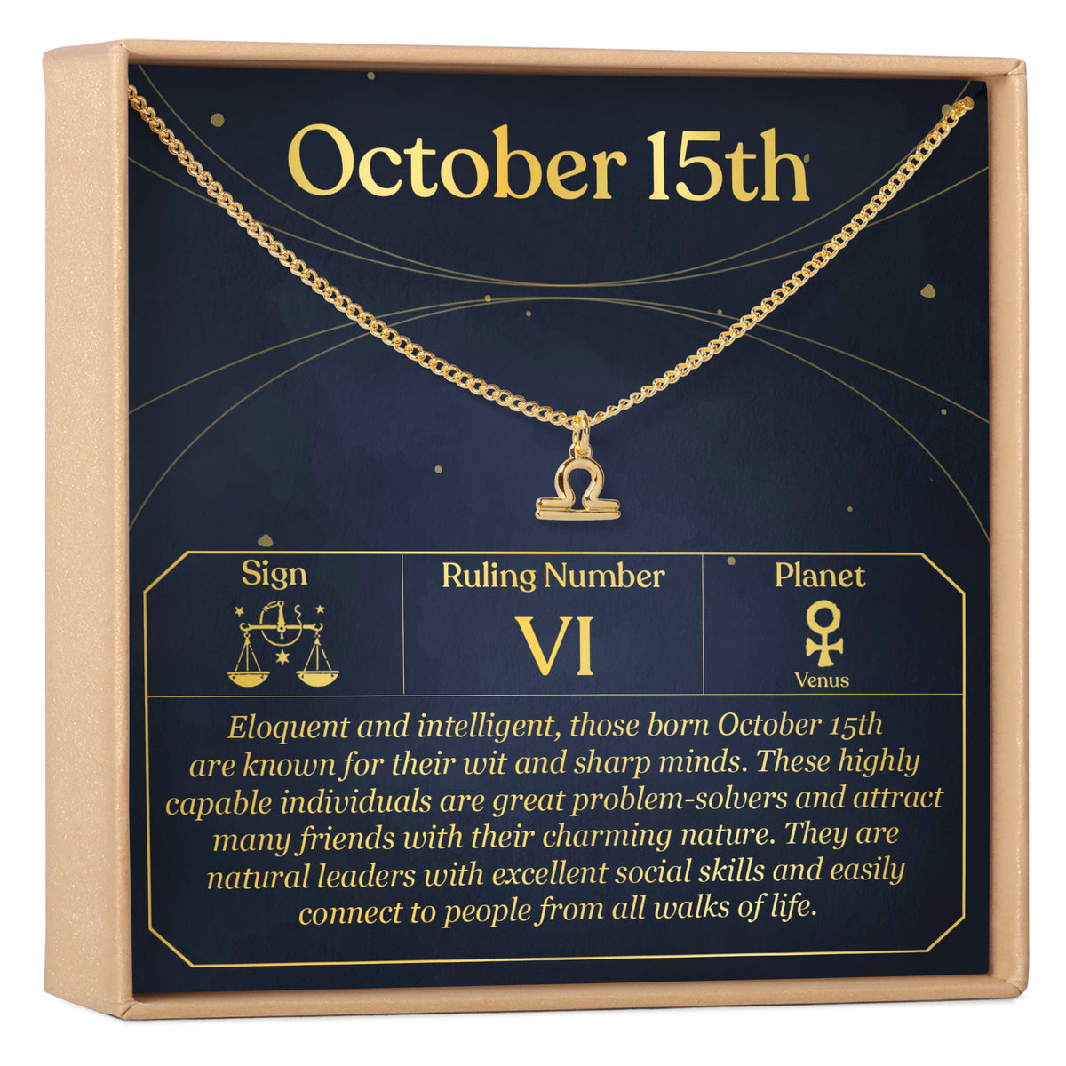 October 15th Libra Necklace