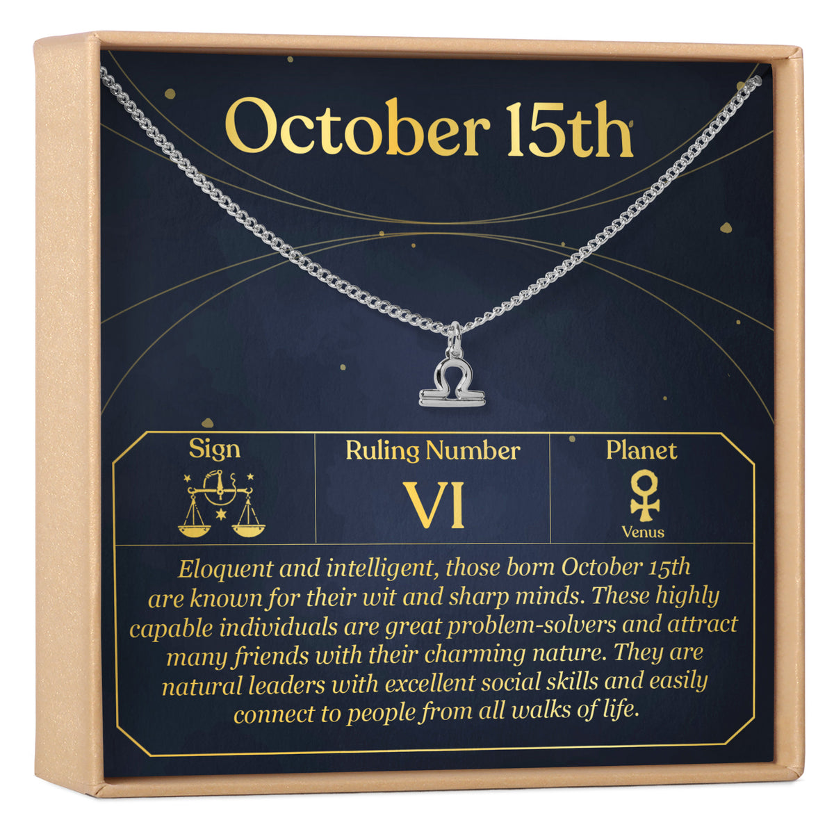 October 15th Libra Necklace