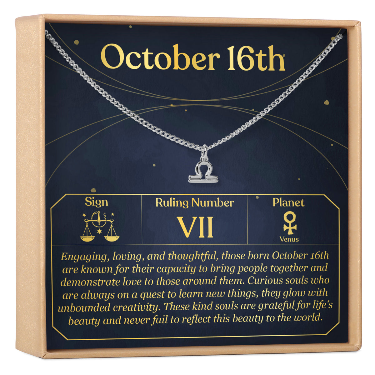 October 16th Libra Necklace