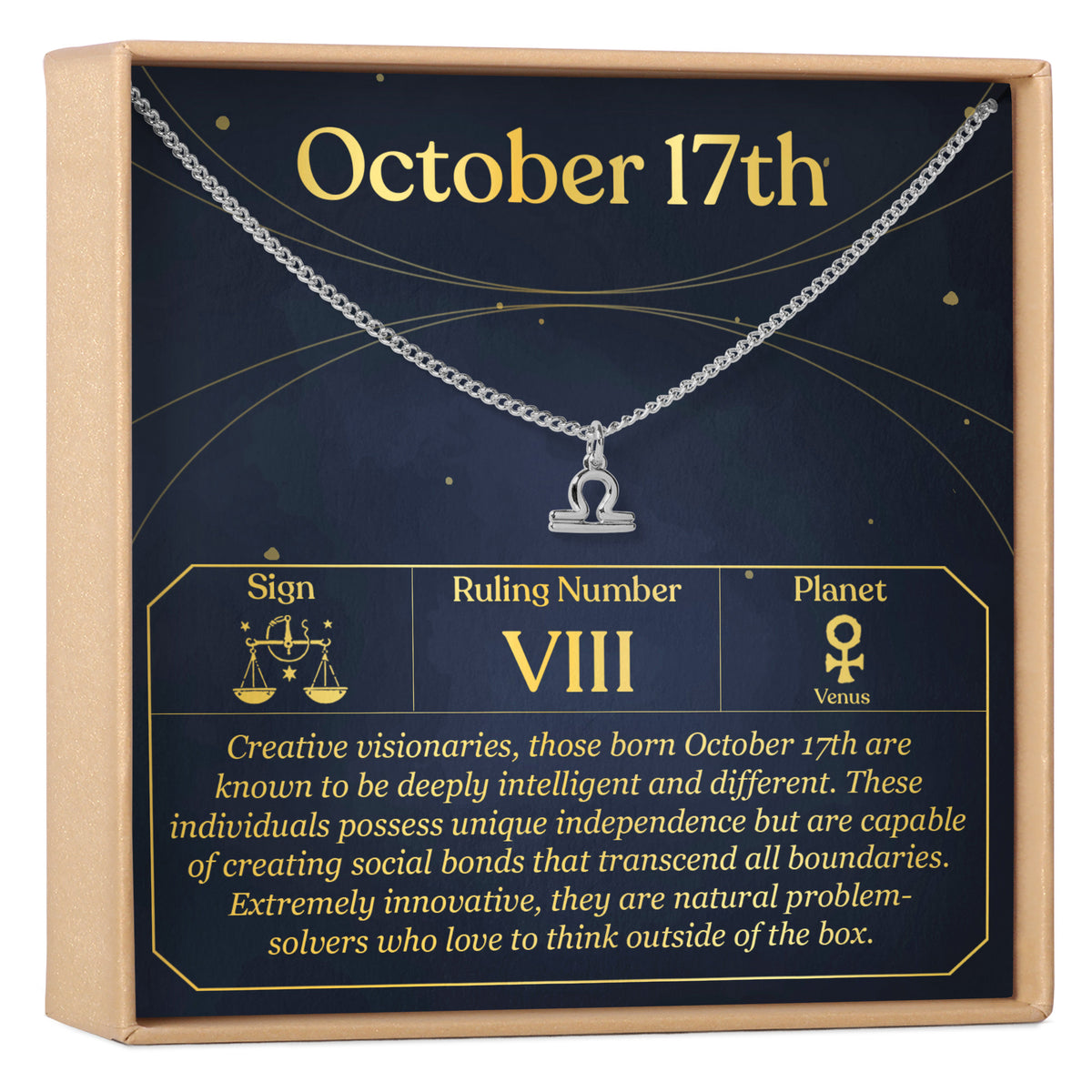 October 17th Libra Necklace