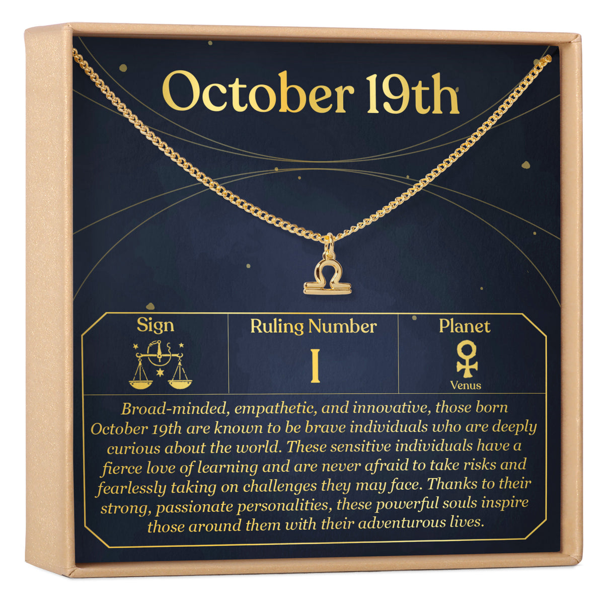 October 19th Libra Necklace