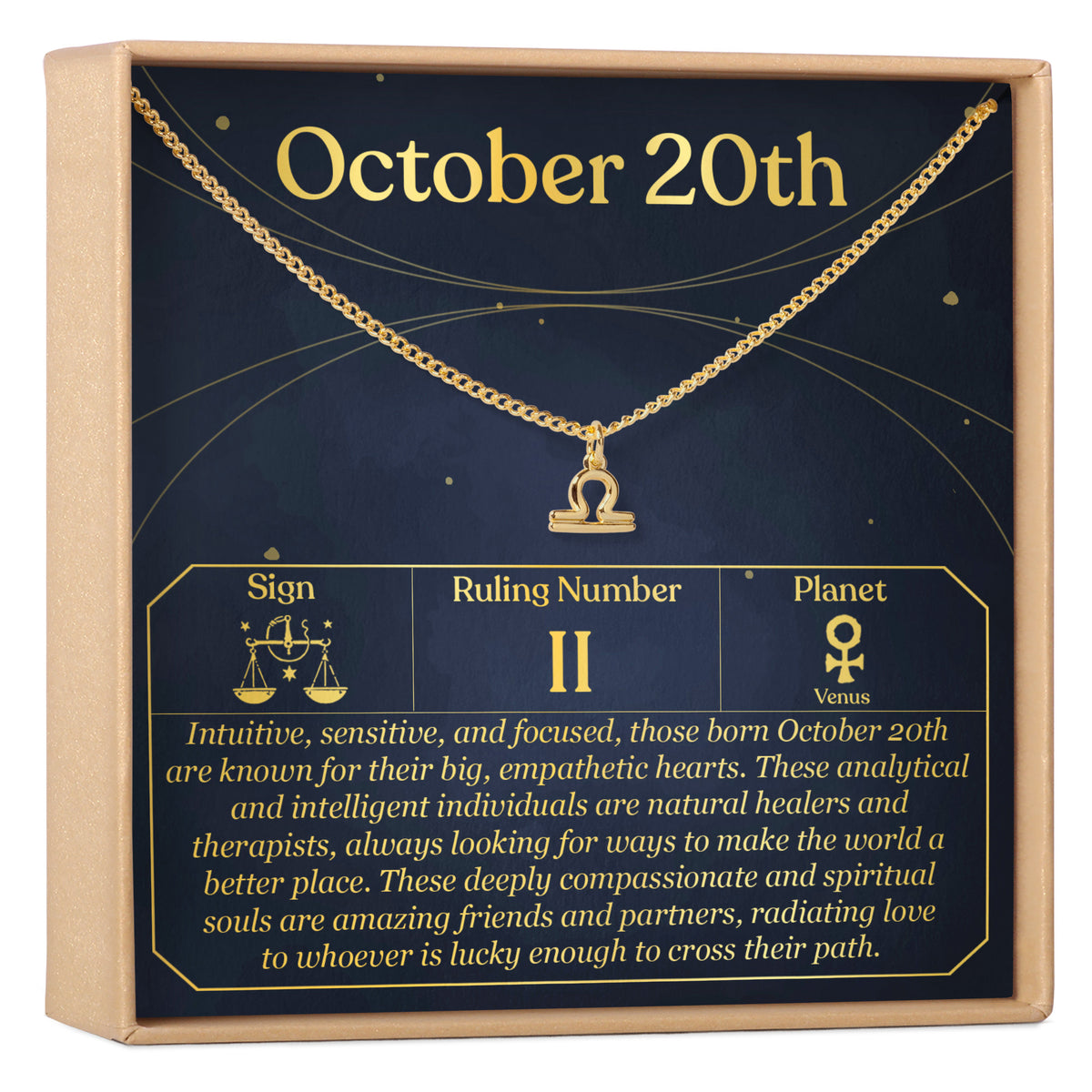 October 20th Libra Necklace