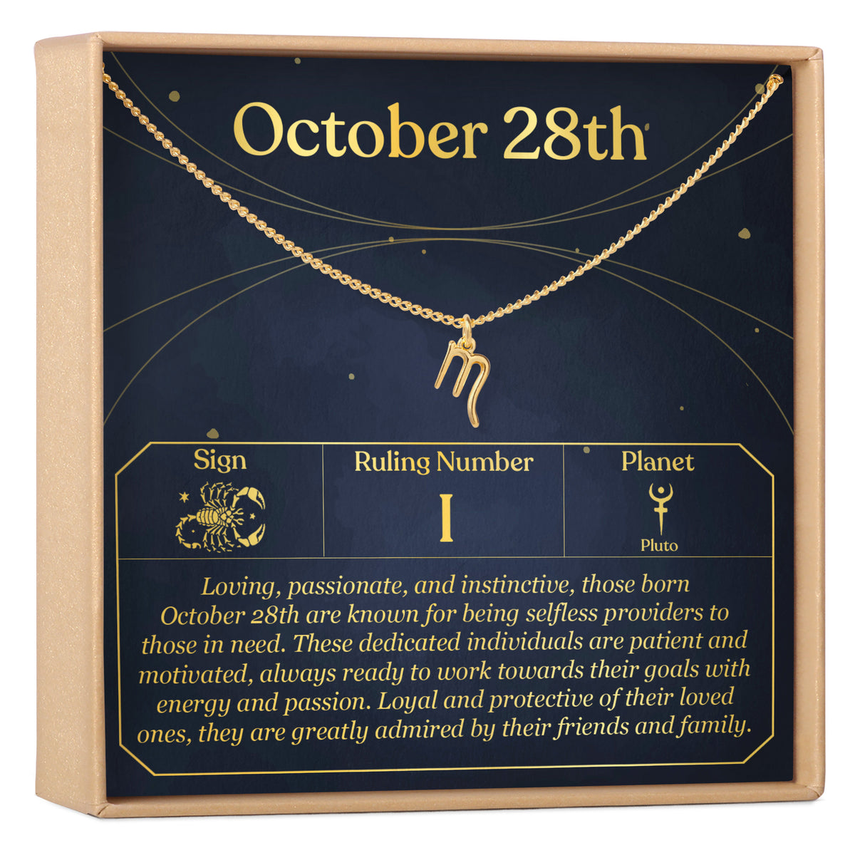 October 28th Scorpio Necklace